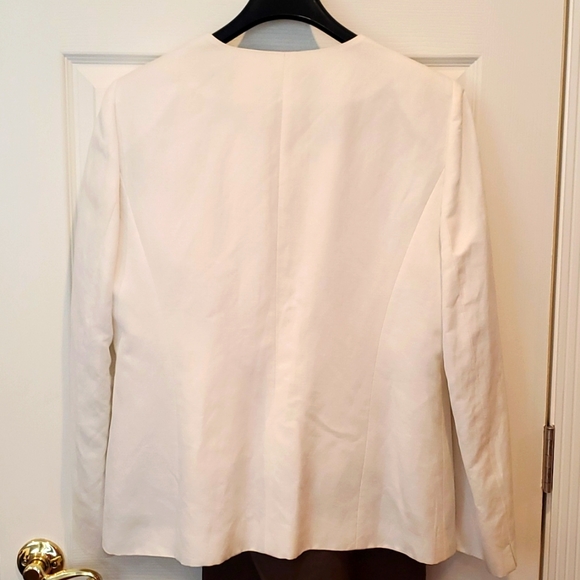 Tahari | Linen Blend Beaded Jacket, Tank, & Pants Set - Picture 4 of 14